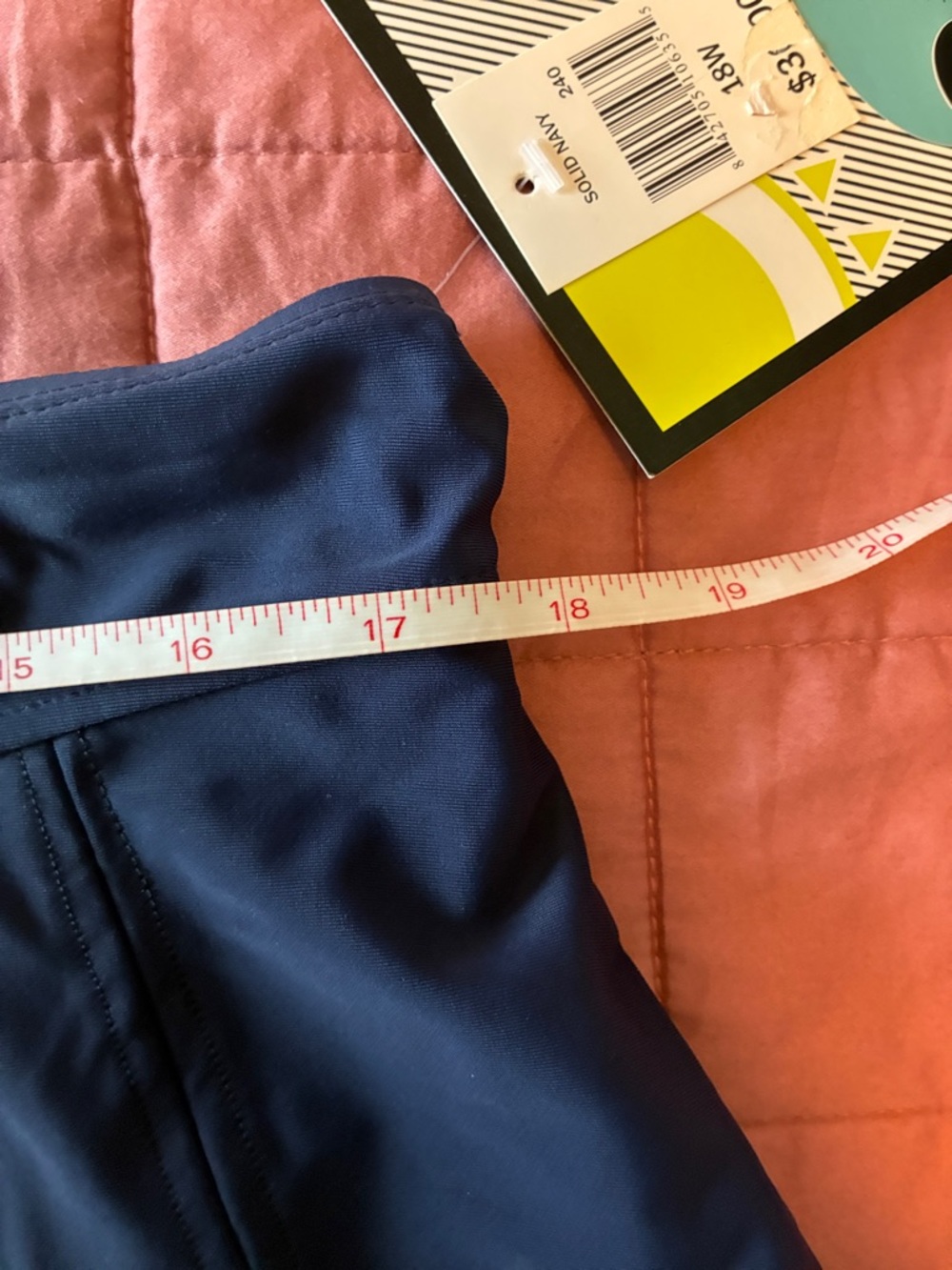 Navy Athletic Skirt  swim bottoms with Built-In Shorts NWT - Picture 5 of 5